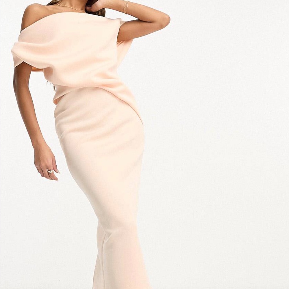Asos off shoulder midi dress